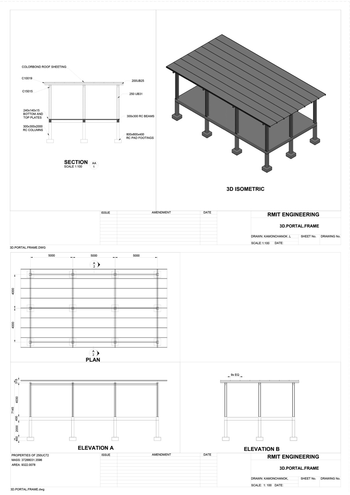 Industrial Steel-Framed Building & 3D Portal Frame